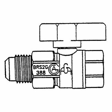 LDR INDUSTRIES 020-1541 GAS BALL VALVE 1/2X1/2IN IPS/FLARE BRS 020 1541